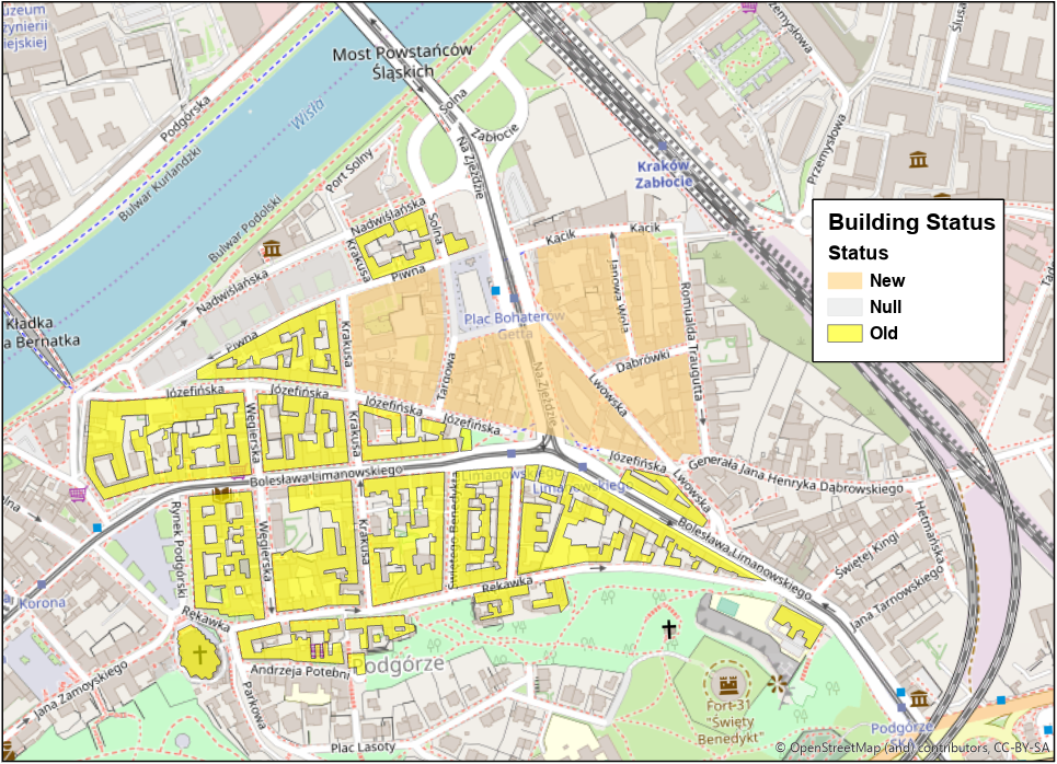 image of different building zones in the ghetto